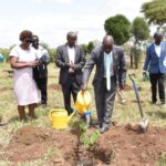 BADEMA KALRO Board members plant trees during their visit to KALRO Lanet Beef Research Centre